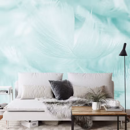 Fototapet - Feathers in turquoise iq1251c