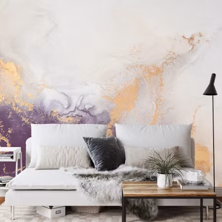 Fototapet - Marble ink abstract art from exquisite