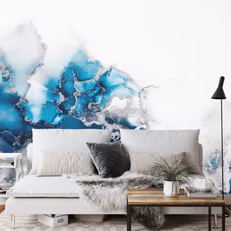 Fototapet - Marble ink abstract art from exquisite