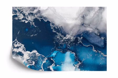 Fototapet - Marble ink abstract art from exquisite