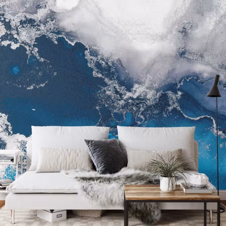 Fototapet - Marble ink abstract art from exquisite
