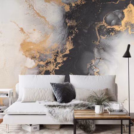 Fototapet - Marble ink abstract art from exquisite