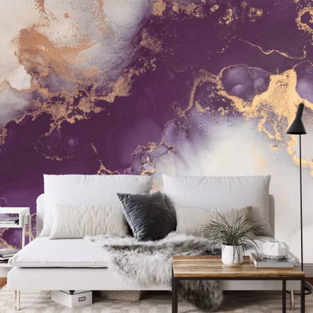 Fototapet - Marble ink abstract art from exquisite