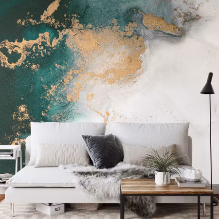 Fototapet - Marble ink abstract art from exquisite