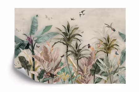 Fototapet - Wallpaper palm tropical forest vintage