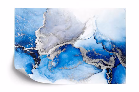 Fototapet - Blue silver abstract background of