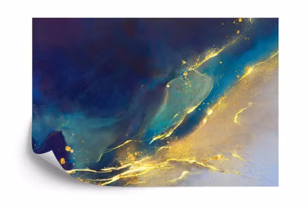 Fototapet - Golden abstract elements with