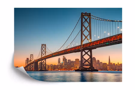 Fototapet - San francisco skyline with oakland bay