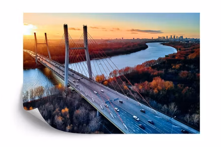 Fototapet - Beautiful panoramic aerial drone view