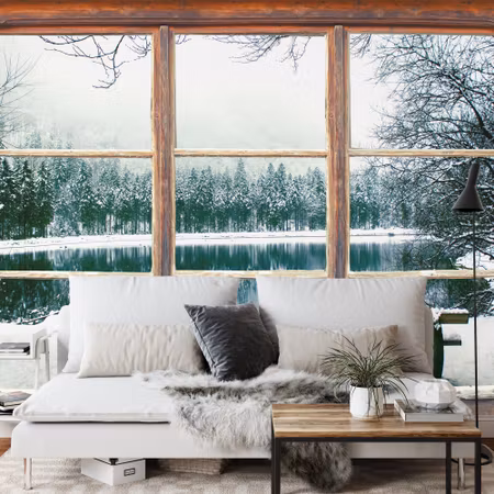 Fototapet - Fensterblick bluntautal