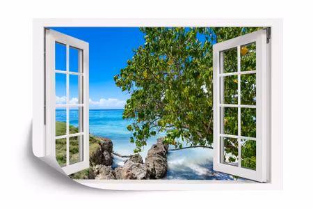 Fototapet - Open window to the sea