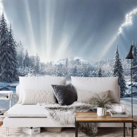 Fototapet - Beautiful winter landscape majestic