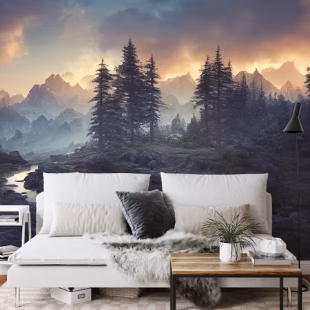 Fototapet - Breathtaking nature mountain landscape