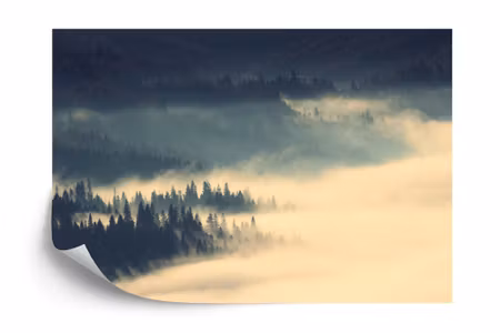Fototapet - Amazing autumn sunrise image in