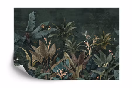Fototapet - Wallpaper palm tropical forest vintage