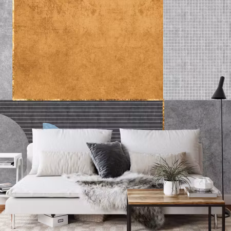 Fototapet - Gold geometric background art modern