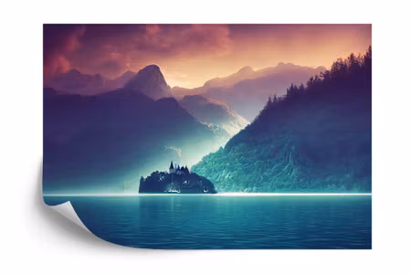 Fototapet - Fantasy concept showing a lake bled