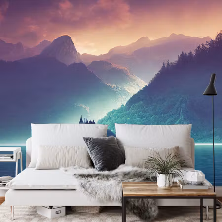 Fototapet - Fantasy concept showing a lake bled