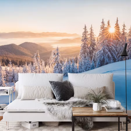 Fototapet - Impressive winter morning in