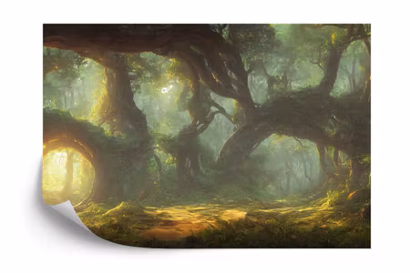 Fototapet - Amazing fantastic curved forest forest