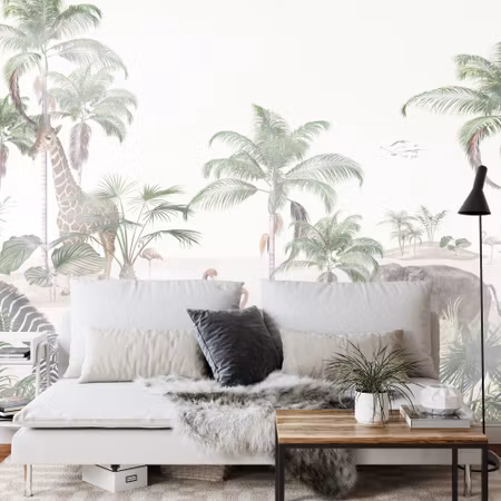 Fototapet - Tropical trees and leaves for digital
