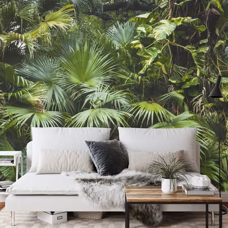 Fototapet - Beautiful palm leaves in a tropical