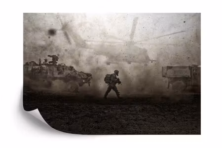 Fototapet - Army In The Desert