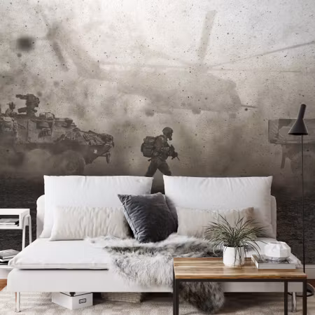 Fototapet - Army In The Desert