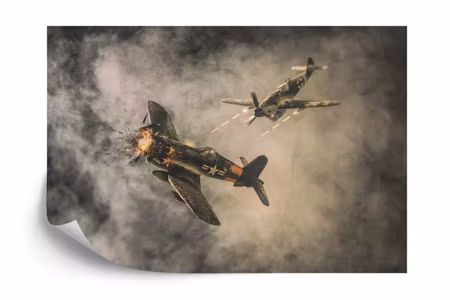 Fototapet - Air Combat Above The Clouds