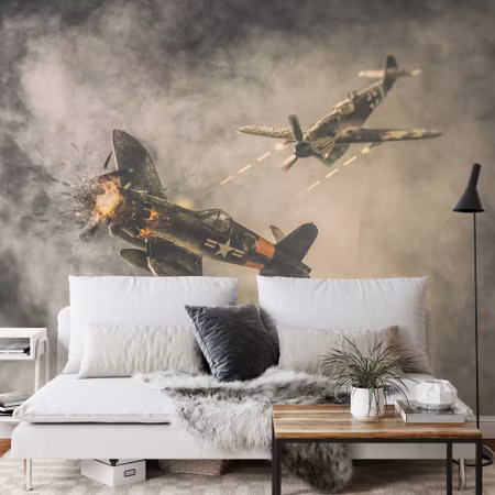 Fototapet - Air Combat Above The Clouds