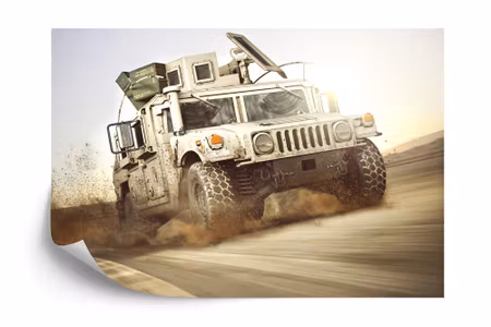 Fototapet - Armoured Vehicle In The Desert