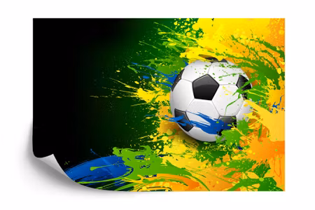 Fyrkantig fototapet - Soccer Ball