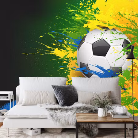 Fyrkantig fototapet - Soccer Ball