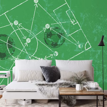 Fyrkantig fototapet - Tactics in Football