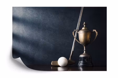 Fyrkantig fototapet - Golf Cup