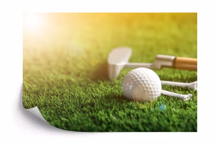 Fyrkantig fototapet - Golf Ball on