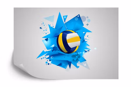 Fyrkantig fototapet - Volleyball
