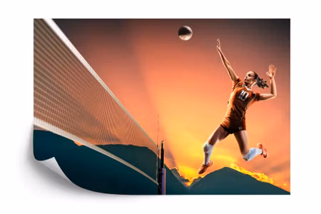 Fyrkantig fototapet - Professional Volleyball
