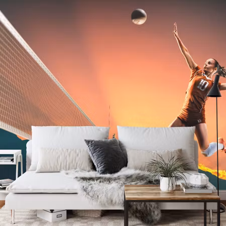 Fyrkantig fototapet - Professional Volleyball