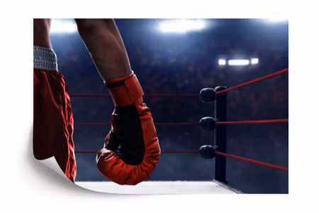 Fyrkantig fototapet - Boxer in the Ring