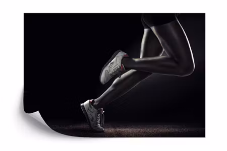 Fyrkantig fototapet - Athlete&amp039s Legs During
