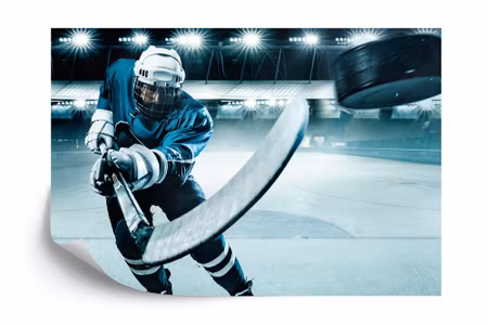 Fyrkantig fototapet - Hockey Player in Action