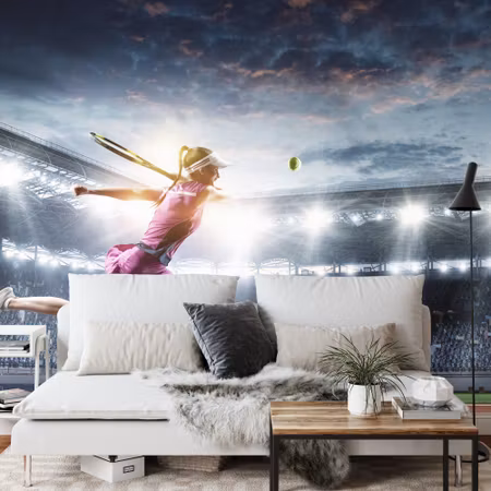 Fyrkantig fototapet - Tennis Player At the Stadium