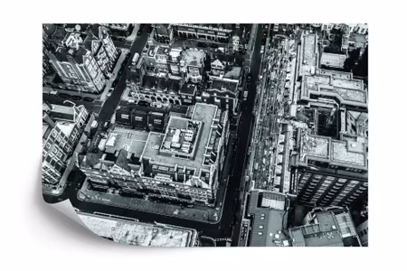 Fyrkantig fototapet - London Black and White