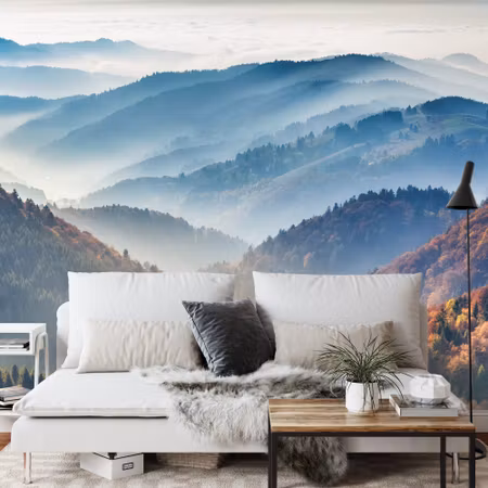 Fyrkantig fototapet - Mountain Landscape
