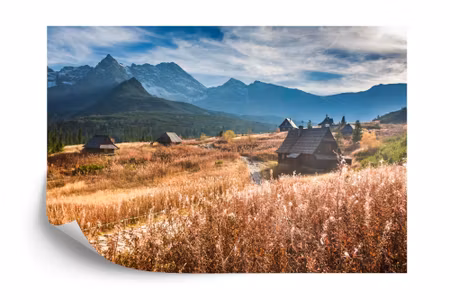 Fyrkantig fototapet - Mountains