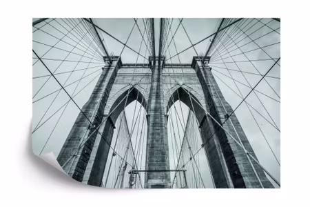 Fyrkantig fototapet - Brooklyn Bridge
