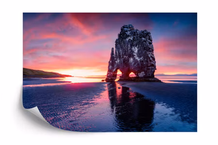 Fyrkantig fototapet - Landscape Rocks
