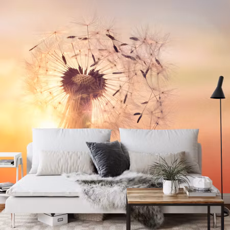 Fyrkantig fototapet - Optical Dandelion