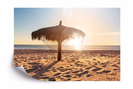 Fyrkantig fototapet - Beach Sunset